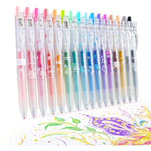 Glitter Gel Pens, 16 Pack Colored Glitter Pens, 0.7mm Retractable Colorful Sparkle Gel Markers, Sparkly & Pastle Colors, Tween Teen Girl Gifts Trendy Stuff for Journaling Coloring Art Supplies