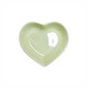 6 pcs Light Green Heart Shaped Porcelain Soy Sauce Dish 1.65 oz Ceramic Dip Dipping Bowls for Dinner Baking BBQ and Cooking