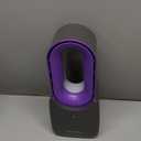 Misby Rechargeable Desk Fan, 5-color LED Light Bladeless Table Fan of 11.8 Inch, Purple Desk Fans Small Quiet for Bedroom, Home, Office