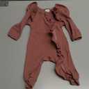 Baby Boy Girl Easter Outfit newborn infant Cute Bunny Clothes Rabbit Ear Romper Jumpsuit Summer Bodysuit (0-3 Months, Purple With Headband)