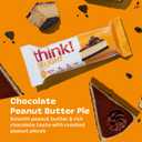 think! Delight Protein Bars, Chocolate Peanut Butter Pie, Low Sugar & Low Carb Gluten-Free Snack, Keto Friendly Snacks, 12 Count, Best By: 20 Jan, 2027