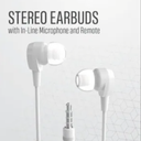 Acoustix Stereo Ear Buds with Microphone - White