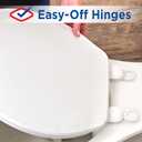 Clorox Round Beveled Plastic Toilet Seat with Easy-Off Hinges Wiggle-Free Design