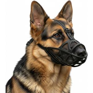 Dog Muzzle, Adjustable Pet Mask with Reflective, Breathable Pet Mask for Large Dogs, Medium Dogs, Small Dogs, Prevents Chewing and Biting, Durable Dog Muzzle that Allows Panting (L)