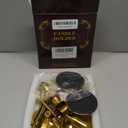 FSyueyun Brass Candlestick Holders Set of 6, Elegant Metal Candlestick Holders for Vintage Taper Candle Holders, Perfect for Table Centerpieces, Fireplace, Home Decor, Weddings and Party Decorations