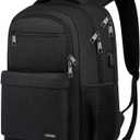 School Backpack for Teen Boys Mens, 15.6 Inch Laptop Backpack with USB Charging Port, Durable College High School Book Bag for Students, Black