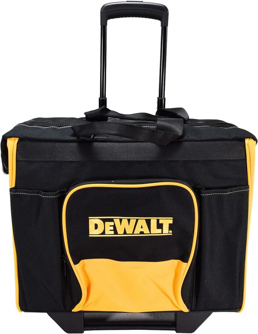 DEWALT Hard Bottom Heavy Duty Roller Tool Bag 21''x19''x10'' w/Front Pockets