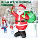 8FT Christmas Inflatables Outdoor Decorations, Christmas Inflatable Santa Claus with LED Lights, Inflatable Christma Decorations Blow Up Santa, Giant Xmas Inflatables for Garden Lawn Yard Party
