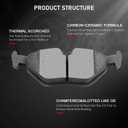 cciyu D781 D763 Front Rear Ceramic Brake Pads Kits 8pcs fit For BMW 318i,318is,318ti,3i,323Ci,323i,323is,325Ci,325i,325is,325xi,328Ci,328i,328is,Z3,Z4