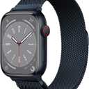 Original Milanese Loop Band Compatible with Apple Watch 38mm 40mm 41mm 42mm 44mm 45mm 46mm 49mm - Women & Men Magnetic Closure Adjustable Metal Strap for iWatch Series 11 10 9 8 7 6 5 4 SE2 3 Ultra2 3 (Midnight)