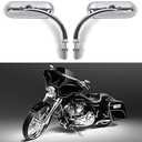 goodfitment - Chrome Oval Shape Motorcycle Mirrors,Upgrade Rearview Motorcycle Mirrors Compatible with Harley Road King Softail Street Glide Electra Dyna And More