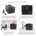 Yinleader 110V to 220V Voltage Converter Transformer 2000W Step Up/Down 110/120 Volt - 220/240 Volt Converter