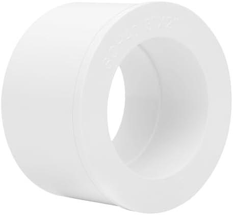 Lswteiz 4"x 3" PVC DWV Reducing Bush Adapter Pipe Fitting SCH40 PVC Reducer Bushing (Socket x Socket) PVC Pipe Reducing Bushing Fitting for Home Sewer Plumbing