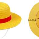 RISEROAD Kids Straw Hat Cosplay for Halloween Yellow