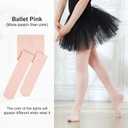 DIPUG Ballet Tights for Girls - Thick Soft Footed Dance Tights for Toddlers and Kids (Pink)