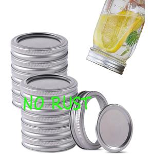 Wide Mouth Canning Lids and Rings for Ball or Kerr,Mason Jar Large Lids and Bands Set of 12