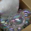 Liliful Light up Bubble Cauldron DIY Set, 7.68" Black Plastic Witches Cauldron with Handle 24 Pcs Clear Plastic Balls and String Light Halloween Cauldron Candy Bowl for Halloween Decorations (Purple)