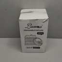 Lamosi 200 Pack Coffee Cup Lids for 10, 12, 16, 20, 24 oz Paper Cups, Disposable Plastic Cup Lids for Hot/Cold Drinking Cups, 3.54 Inches/90 mm Diameter - Black