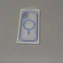 GVIEWIN for iPhone 17 Case [Compatible with MagSafe][Upgraded Full Camera Protection][Cute Wave Frame] Glossy Slim Shockproof Protective Magnetic Phone Case for iPhone 17 6.3'', Clear/Light Blue