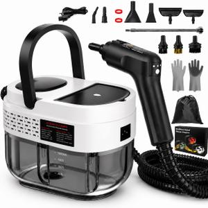 Goyappin Handheld Steam Cleaner for Home, 2500W High Pressure Steam Cleaner for Car Detailing, 3 Steam Levels, 1600Ml Tank, High Heat Steamer for Bed Bugs, Couch, Furniture, Kitchen, Bathroom, Floors