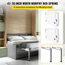 Happybuy Murphy Mounting Wall Springs Mechanism Heavy Duty Support Hardware DIY Kit for King Queen Bed (Vertical), White
