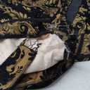Willyacos Renaissance Tudor Costume - Men's Elizabethan Era Prince Tudor King Doublet & Vest with Pumpkin Pants (Small, Black Golden)