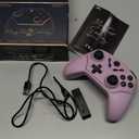 Wireless PC Controller with Hall Effect Joysticks & Triggers, 1000Hz Polling Rate, Trigger Locks, Bluetooth Pro Gaming Controller for PC/Steam/Luna/Tesla - 4 Macros and Turbo, Dynamic RGB, Pink