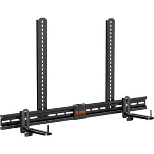 ELIVED Soundbar Mount Under TV, Sound Bar TV Mounting Bracket with 6.5" Holders Swivel to fit Various Soundbar with/Without Holes, 17.7" Vertical Bracket, 15 Lbs, YD5011 (Medium)