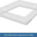 Box Spring Cover with Smooth and Elastic Woven Material, Alternates for Bed Skirt, King Size Only, Wrinkle & Fading Resistant, Washable, Dustproof, Black