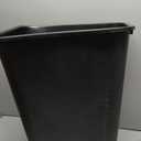 Amazon Basics Rectangular Plastic Office Wastebasket, Easy to Clean, 10 Gallon, Black, 2-Pack
