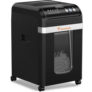 Bonsaii 200-Sheet Auto Feed Paper Shredder, 60-Min Nonstop Heavy Duty Shredders for Office, 8.1-Gal Bin, P4 High Security Micro Cut Large Commercial Paper Shredder for Business (C283-A New Version)