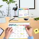 6 x Desk Calendar 2026, Desktop Calendar 2026 Standing flip, 8.5 x 11, Jan 2026 - Dec 2026, Stand Up Calendar with Memo Pages, Large Ruled Blocks, Holidays, Thick Paper, Great for Home, School, Office