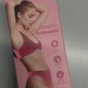 Bikini Trimmer for Women with Mirror & LED Light, Pubic Hair Razor with Travel Lock & Ceramic Blades - Body Groomer IPX7 Waterproof Use - Pastel Red