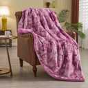 NEWCOSPLAY Super Soft Faux Fur Throw Blanket for Couch Light Purple Sherpa Fuzzy Plush Warm Blanket for Sofa Bed (Light Purple, Throw(50"x60"))