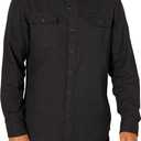 Amazon Essentials Men's Flannel Shirts, Long-Sleeve, Slim-Fit, Two-Pocket, Plaid (Medium, Black)
