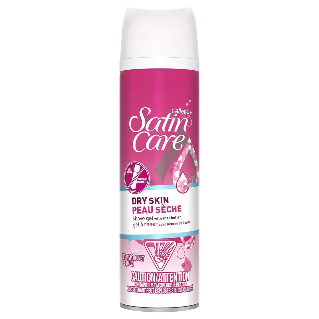 3 x Gillette Satin Care Dry Skin Shaving Gel, 7 oz