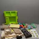 Play Kitchen Set, Kids Kitchen Playset with Realistic Sound & Light, Cooking Stove, Sink, Play Food and Accessories, 57 Pcs Kitchen Toys Gifts for Toddlers 2-4 3-5 Boys Girls (Green)