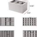Frebeauty Stackable Jewelry Trays,Set of 4 Jewelry Organizer for Drawer