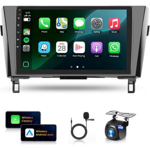 8Core 4+64G for Nissan Rogue X-Trail 2014-2018 Android13 Car Stereo Wireless Carplay Android Auto, 10.1 HD 1280 * 720P IPS Touchscreen Radio GPS WiFi 32EQ DSP Bluetooth 5.0 SWC+Backup Camera