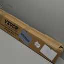 VEVOR Outdoor Steps Handrail, 2-3 Steps White Round Adjustable Aluminum Staircase Railing for Porch & Deck