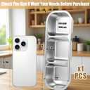 Stainless Steel Snack Containers - Reusable 3 Compartment Snackle Box Container with Lids for Kids Adults, Divided Snack Food Storage Containers for School, Home, Travel