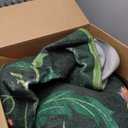 Lahome Boho Floral Washable Green 8x10 Area Rugs for Living Room, Vintage Non Slip Rugs for Bedroom, Ultra-Thin Indoor Throw Dining Room Carpet for Under Table Home Office(Forest Green,8x10)