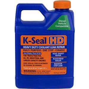 K-Seal ST5516 Heavy-Duty Multi-Purpose One Step Permanent Coolant Leak Repair, 16 oz, Pour and Go, Mixes with All Antifreeze, No Flushing Required