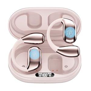 AI Language Translator Earbuds, OWS Real-Time 3-in-1 Translation Earbuds 144 Languages & Accents, Translation Device for Travel Business Learning, Elegant Pink