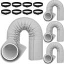 Outus 2 Pcs Air Conditioner Hose Cover Wrap - Ac Hose Duct Vent Insulation Sleeve Insulated Cover for Portable Ac for 5" & 5. 9" Diameter 60" Long Exhaust Hoses Tube (Gray)