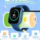 Smart Watch for Kids No Phone No APP Needed, 1.83" AMOLED Screen Fitness Tracker Watch with Pedometer, Kids Smart Watch with Heart Rate/Sleep Monitor, IP68 Waterproof for Boys Girls 5-12 (Blue)