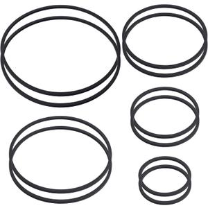 10PCS Fish Feeding Rings, 5 Sizes Oval Aquarium Floating Plant Barriers, Foam Fish Feeder Rings, Fish Tank Aquarium Accessories for Fish, Floating Plant - Black
