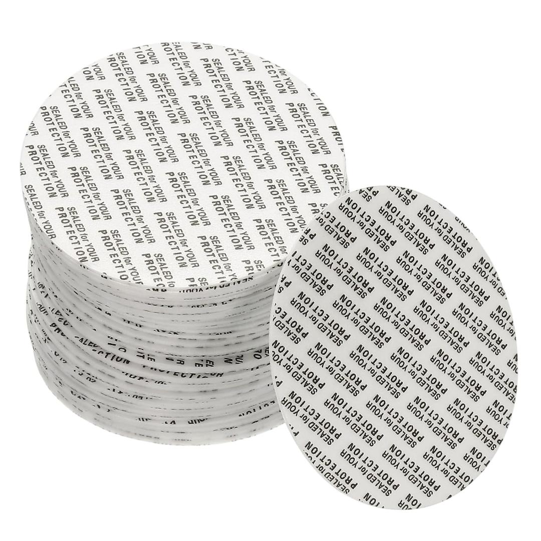 PATIKIL 110Pack Foam Lid Liner, 64mm/2.52" PS Foam Resistant Tamper Pressure Sensitive Seal for Bottle Cap Liners Seals