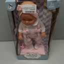 Enjoyin 12'' Baby Doll in Gift Box with Pink Cloths, Pacifier, 13''x13'' Microfabric Blanket, and Feeding Bottle. Gift Idea for Ages 3+