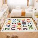 Large ABC Kids Area Rugs 2x3ft, Kindergarten and Preschool Educational Learning Alphabet Area Rugs Playroom Kids Puzzle Rugs Suitable for Children's Rooms, for Nursery, Classroom, Baby Daycare